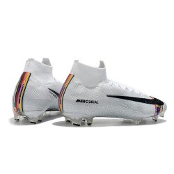 fodboldstøvler Nike Mercurial Superfly 6 Elite FG - Sølv Hvid Sort_5.jpg